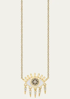 Sydney Evan18In Necklace With Kaleidoscope Fringe Evil Eye Necklace