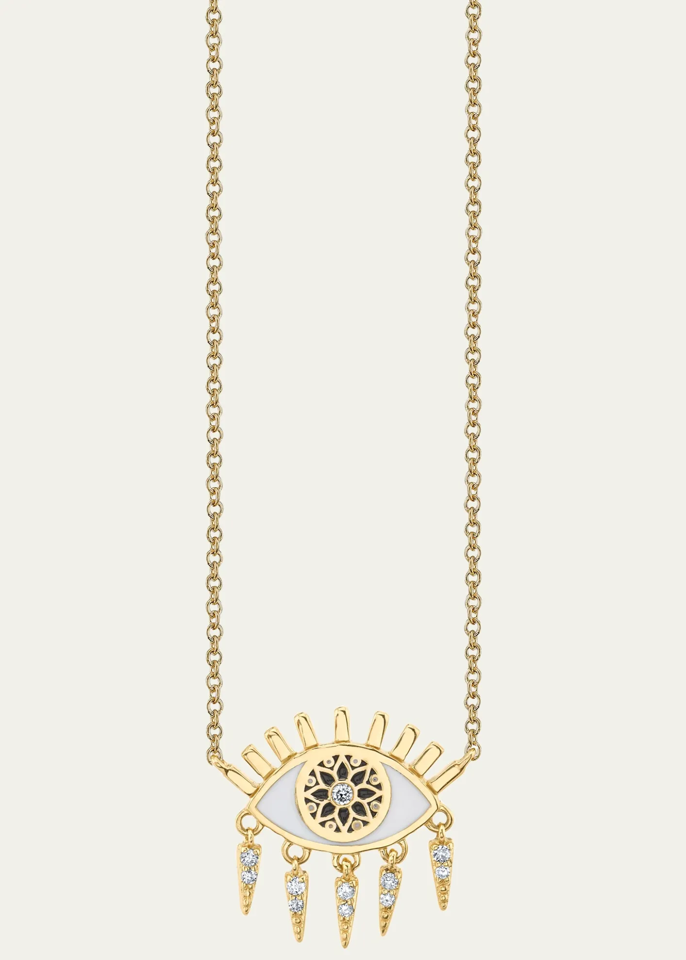 Sydney Evan18In Necklace With Kaleidoscope Fringe Evil Eye Necklace