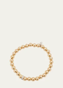 Sydney Evan14k Beaded Diamond Wheel Bracelet