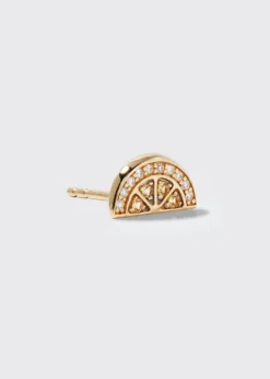 Sydney Evan14k Diamond and Yellow Sapphire Lemon Earring