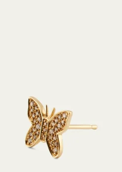 Sydney Evan14k Diamond Butterfly Single Stud Earring