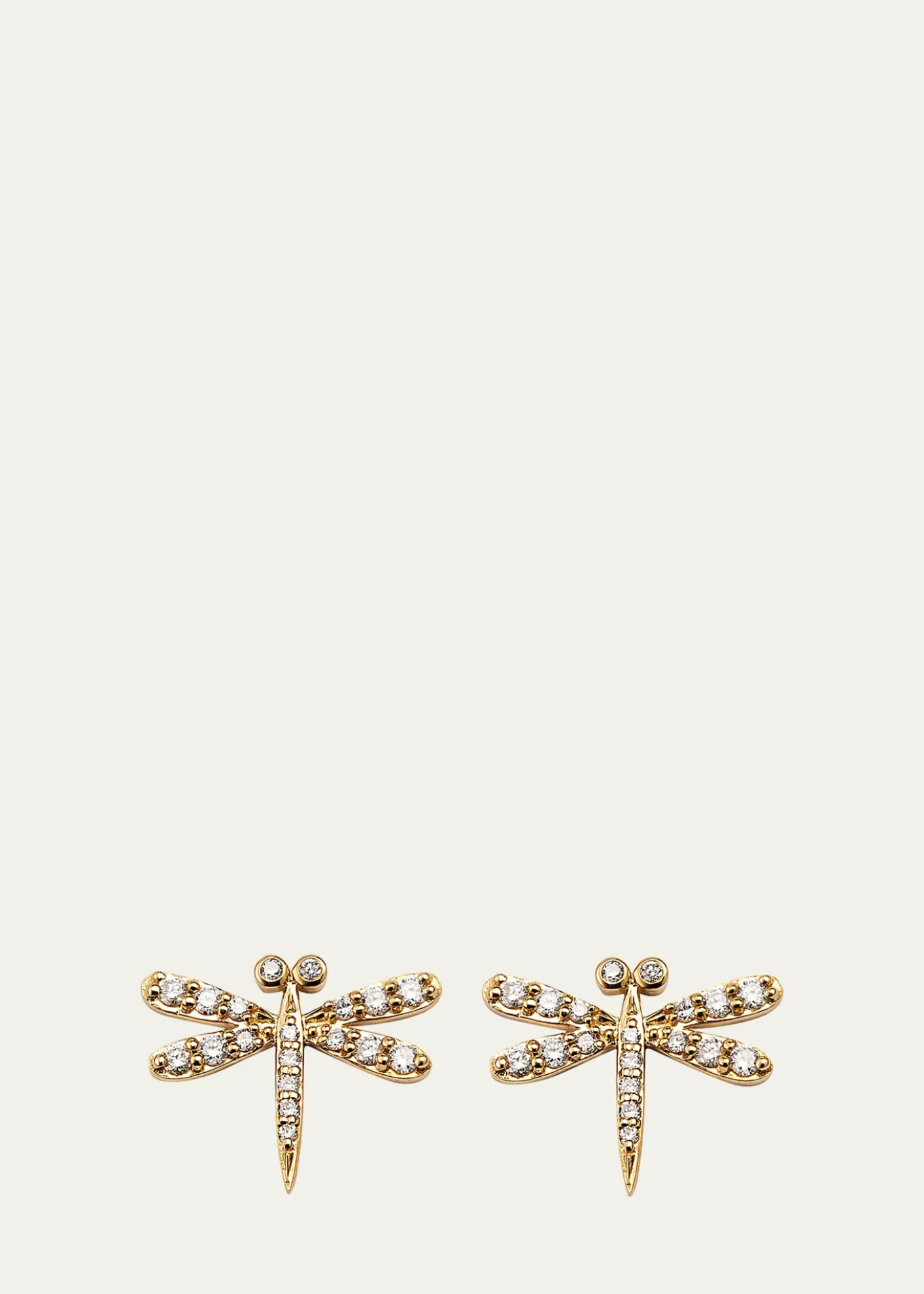Sydney Evan14K Diamond Dragonfly Stud Earring, Single