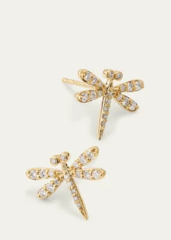 Sydney Evan14K Diamond Dragonfly Stud Earring, Single