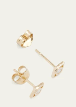 Sydney Evan14k Diamond Evil Eye Stud Earring, Single