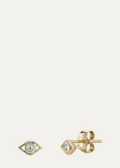 Sydney Evan14k Diamond Evil Eye Stud Earring, Single