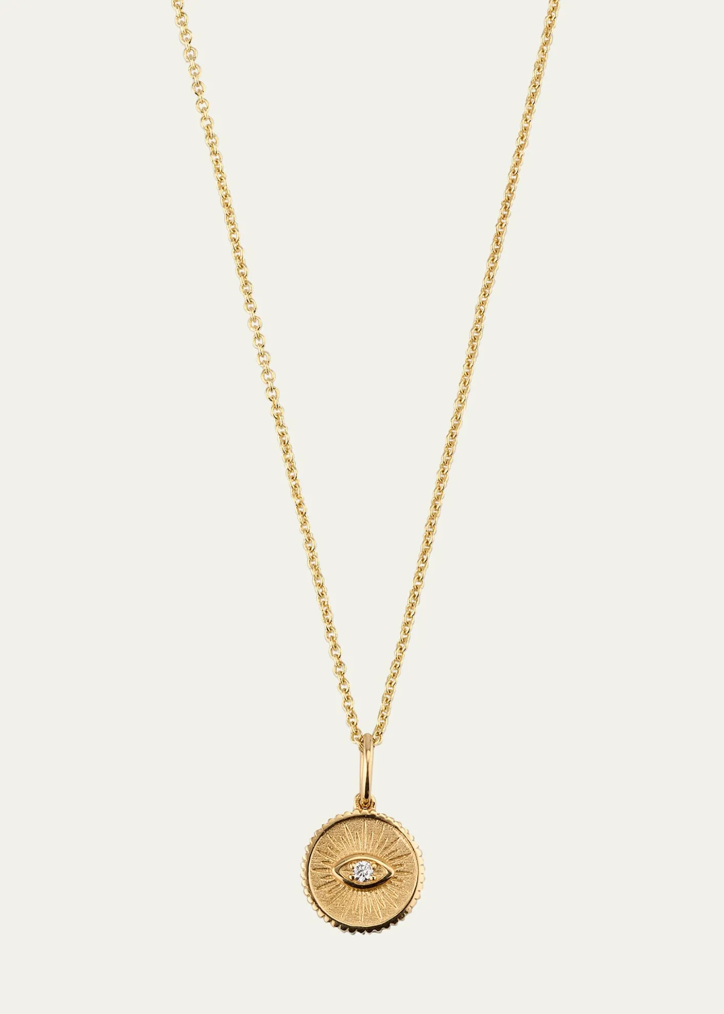Sydney Evan14k Diamond Evil Eye Coin Necklace