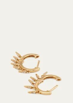 Sydney Evan14k Diamond Fringe Huggie Hoop Earrings