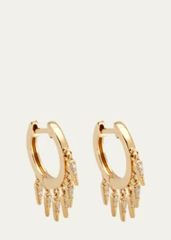 Sydney Evan14k Diamond Fringe Huggie Hoop Earrings