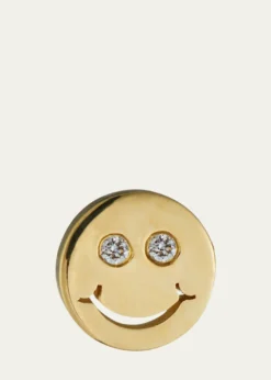 Sydney Evan14k Diamond Happy Face Stud Earring, Single