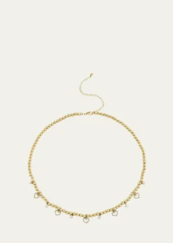 Sydney Evan14K Diamond Heart and Pearl Charm Necklace