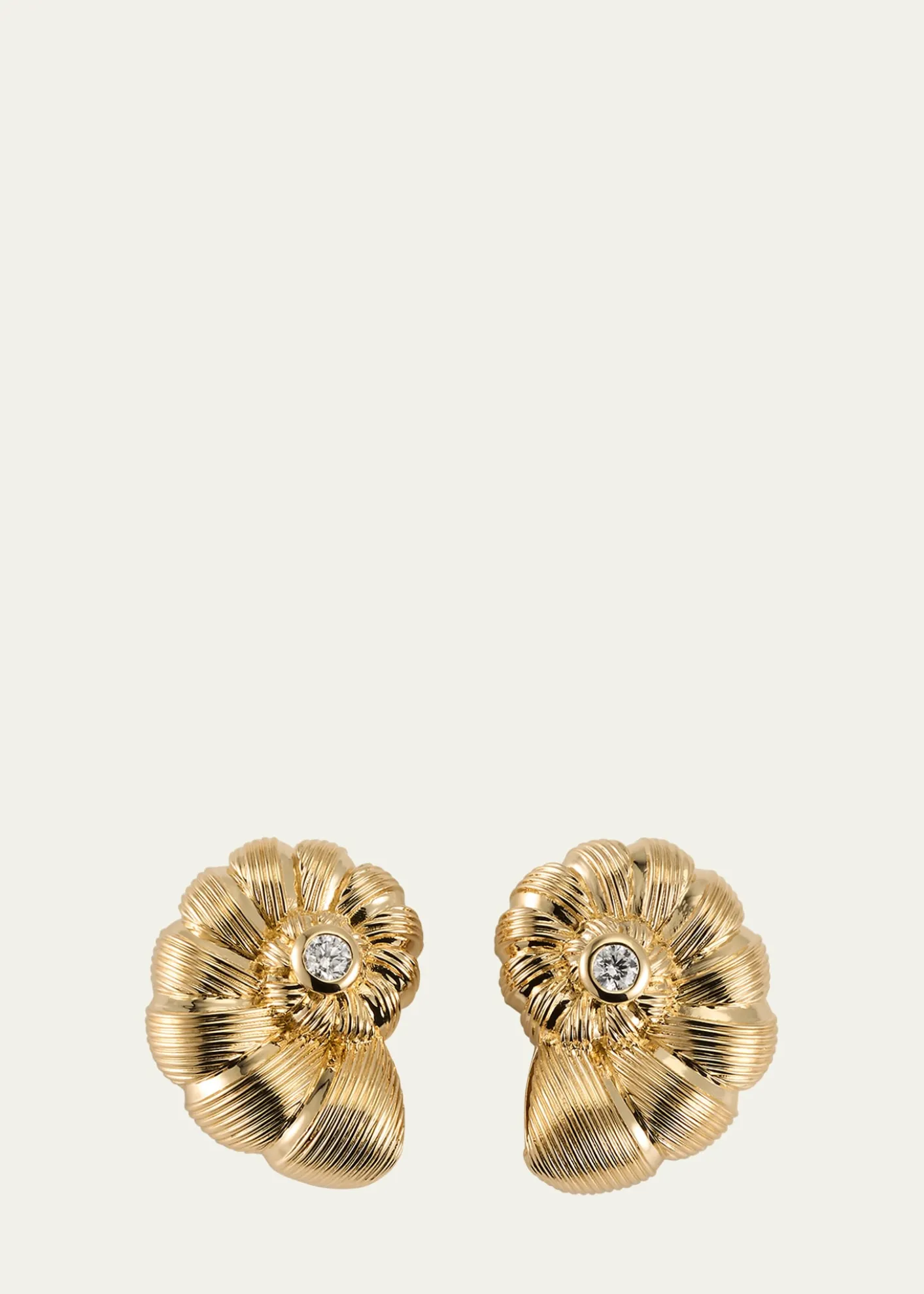 Sydney Evan14K Diamond Large Nautilus Stud Earrings