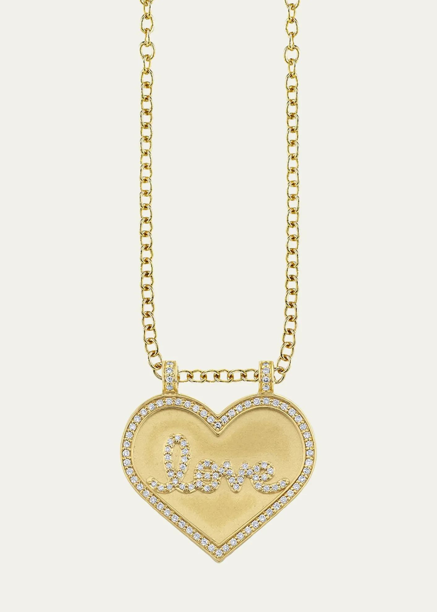 Sydney Evan14K Diamond Love Script Heart Necklace