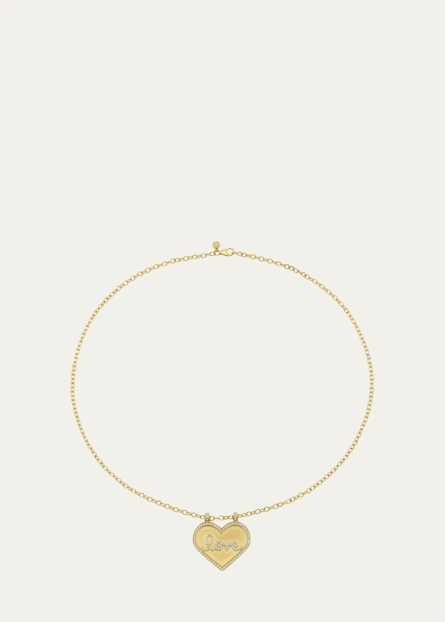 Sydney Evan14K Diamond Love Script Heart Necklace