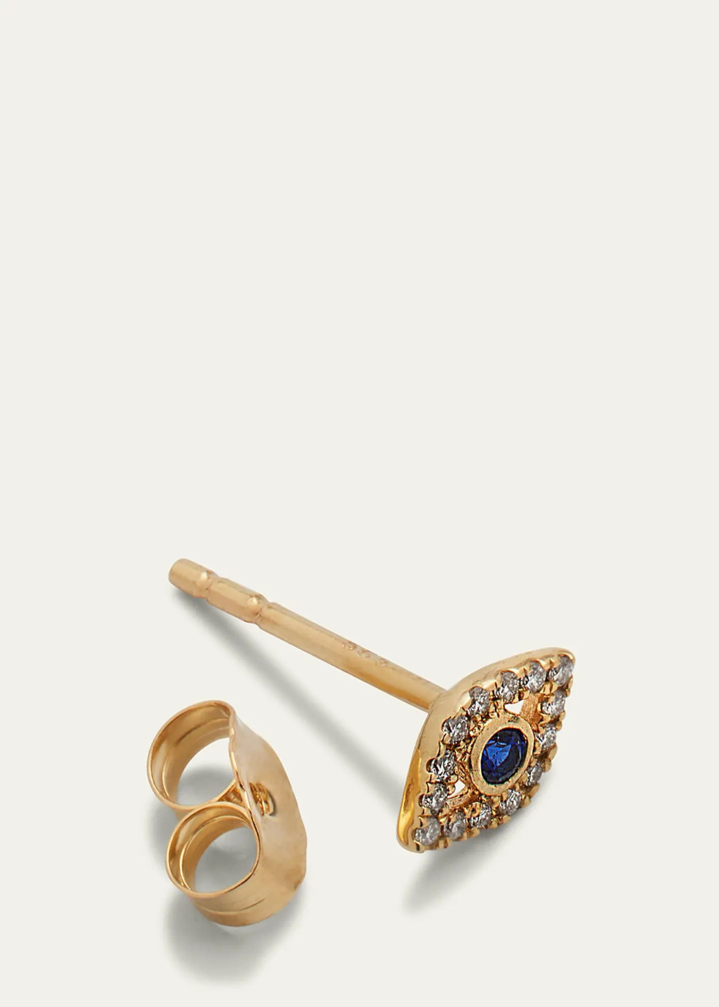 Sydney Evan14k Diamond Mini Evil Eye Single Stud Earring