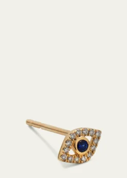 Sydney Evan14k Diamond Mini Evil Eye Single Stud Earring