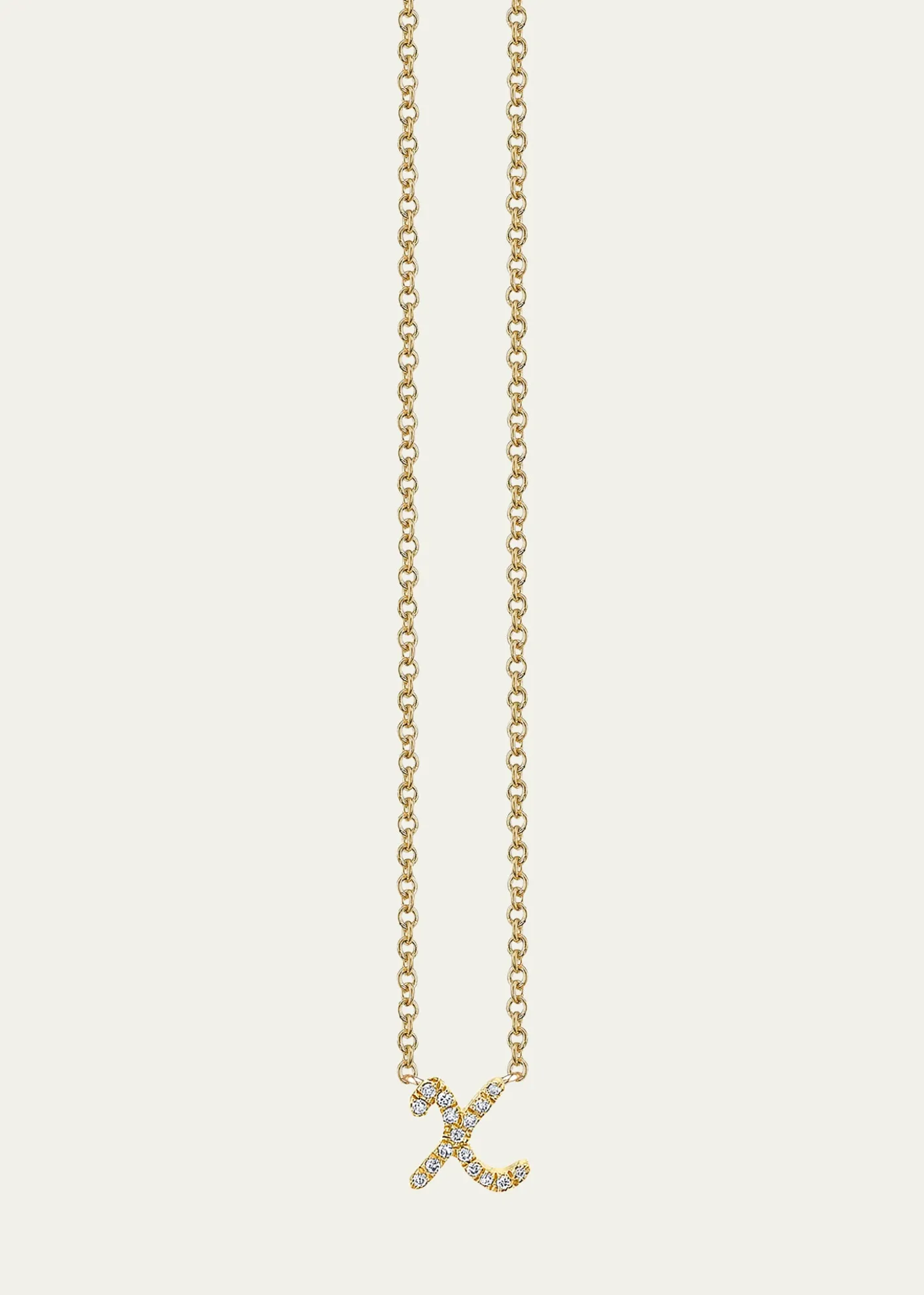 Sydney Evan14k Diamond Pave Initial Necklace