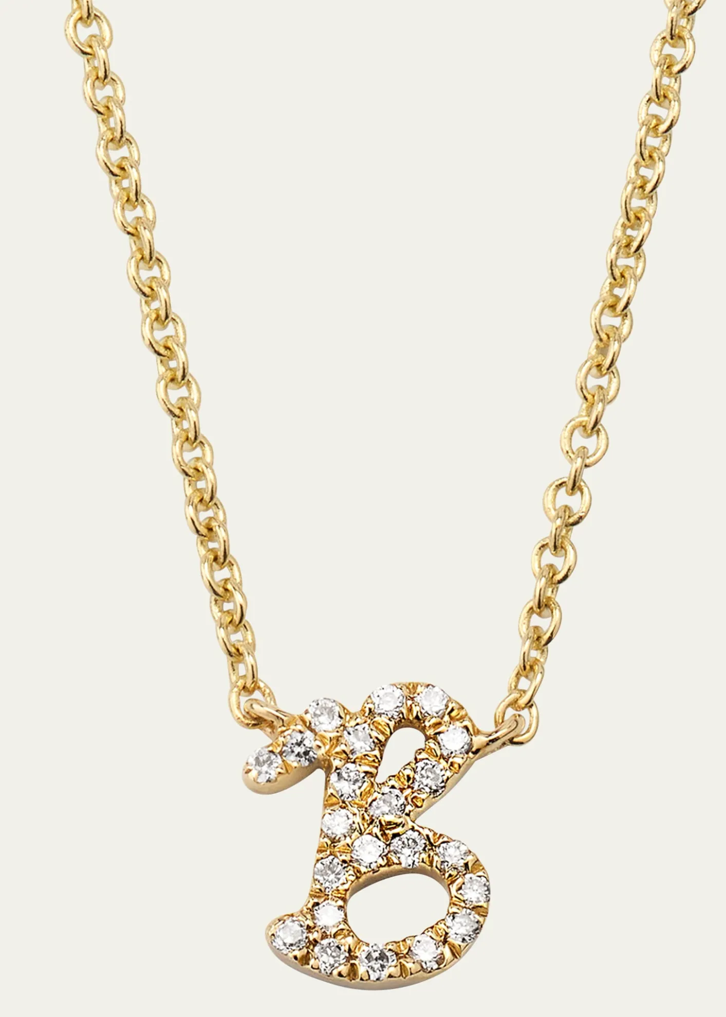 Sydney Evan14k Diamond Pave Initial Necklace