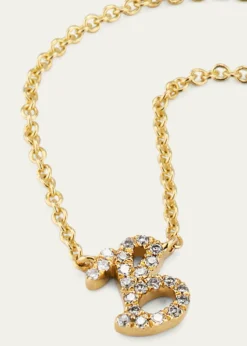 Sydney Evan14k Diamond Pave Initial Necklace