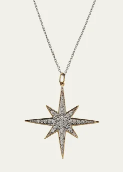Sydney Evan14k Diamond Starburst Pendant Necklace