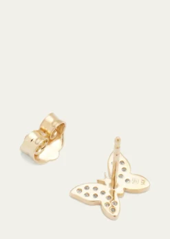 Sydney Evan14k Diamond Tiny Butterfly Stud Earring, Single
