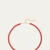 Sydney Evan14K Diamond Tri-Linked Rondelle on Red Carnelian Necklace