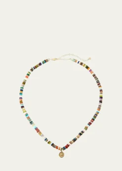 Sydney Evan14k Evil Eye Diamond Coin Necklace