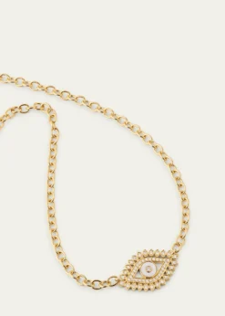 Sydney Evan14K Evil Eye Marquise Charm Necklace