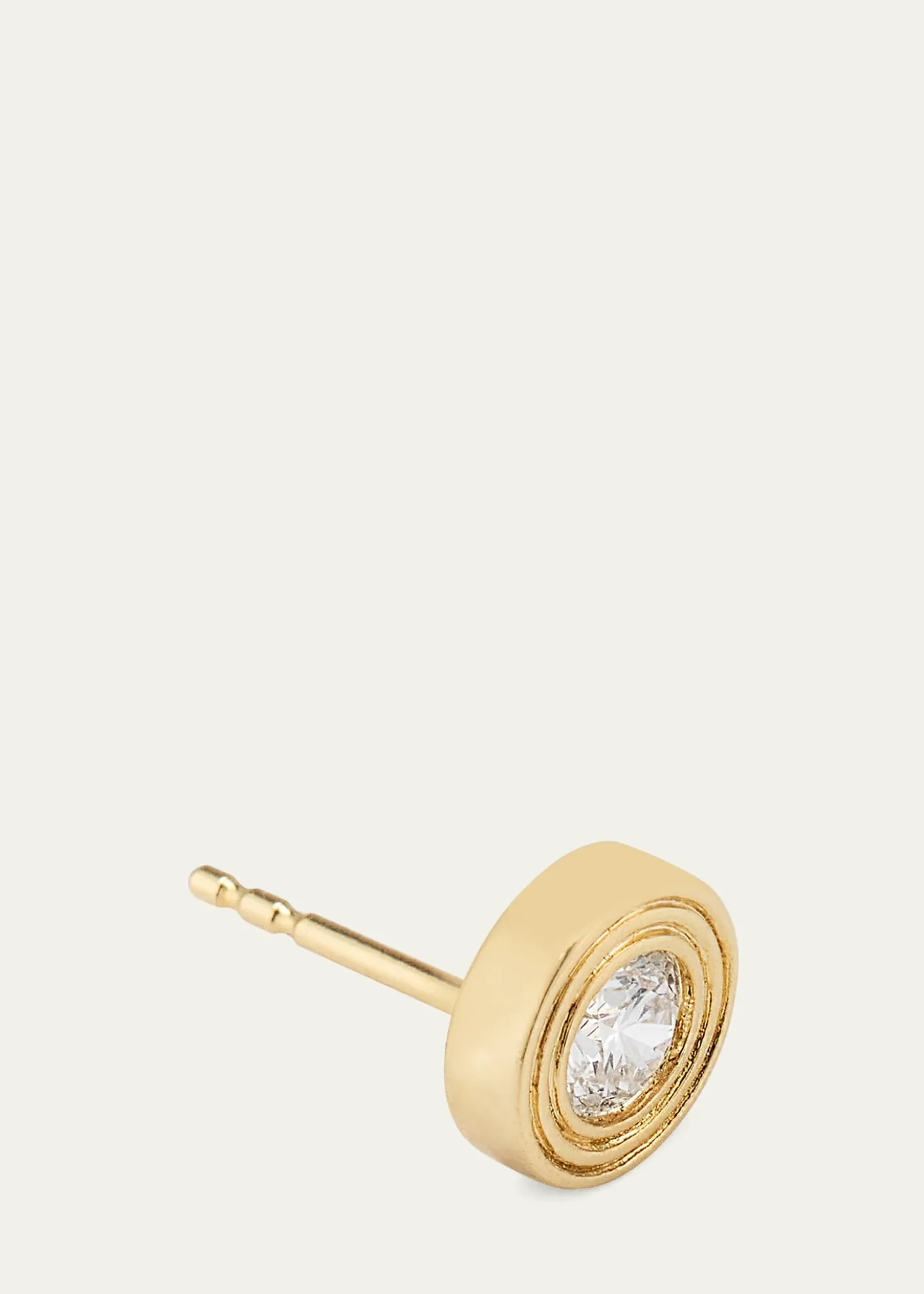 Sydney Evan14k Fluted Diamond Stud Earring, Single