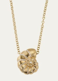 Sydney Evan14K Fluted Nautilus Shell Necklace