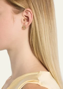 Sydney Evan14K Gold and Diamond Marquise Eye Rose Single Stud Earring, Right