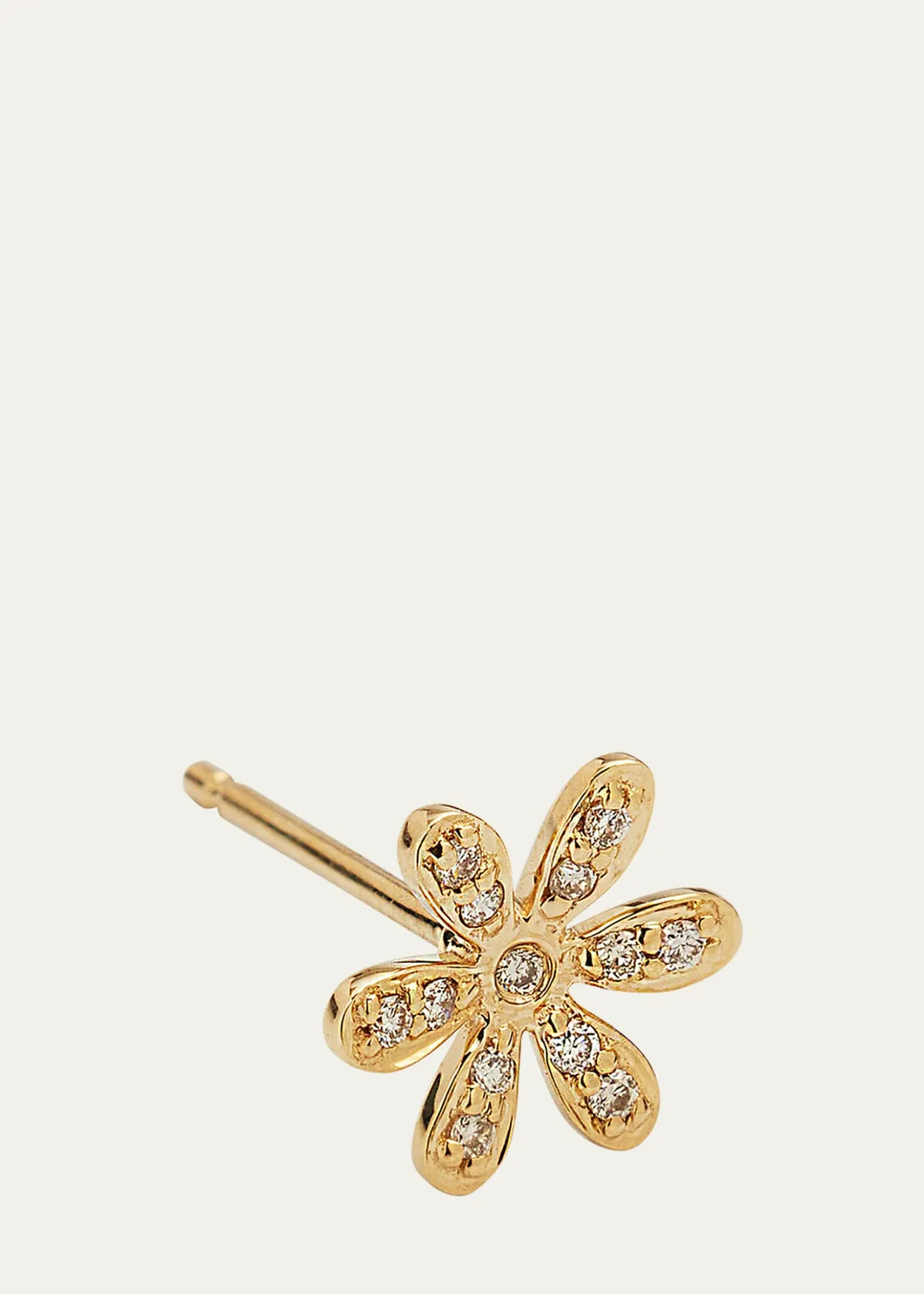 Sydney Evan14K Gold Daisy Stud Earring with Diamonds