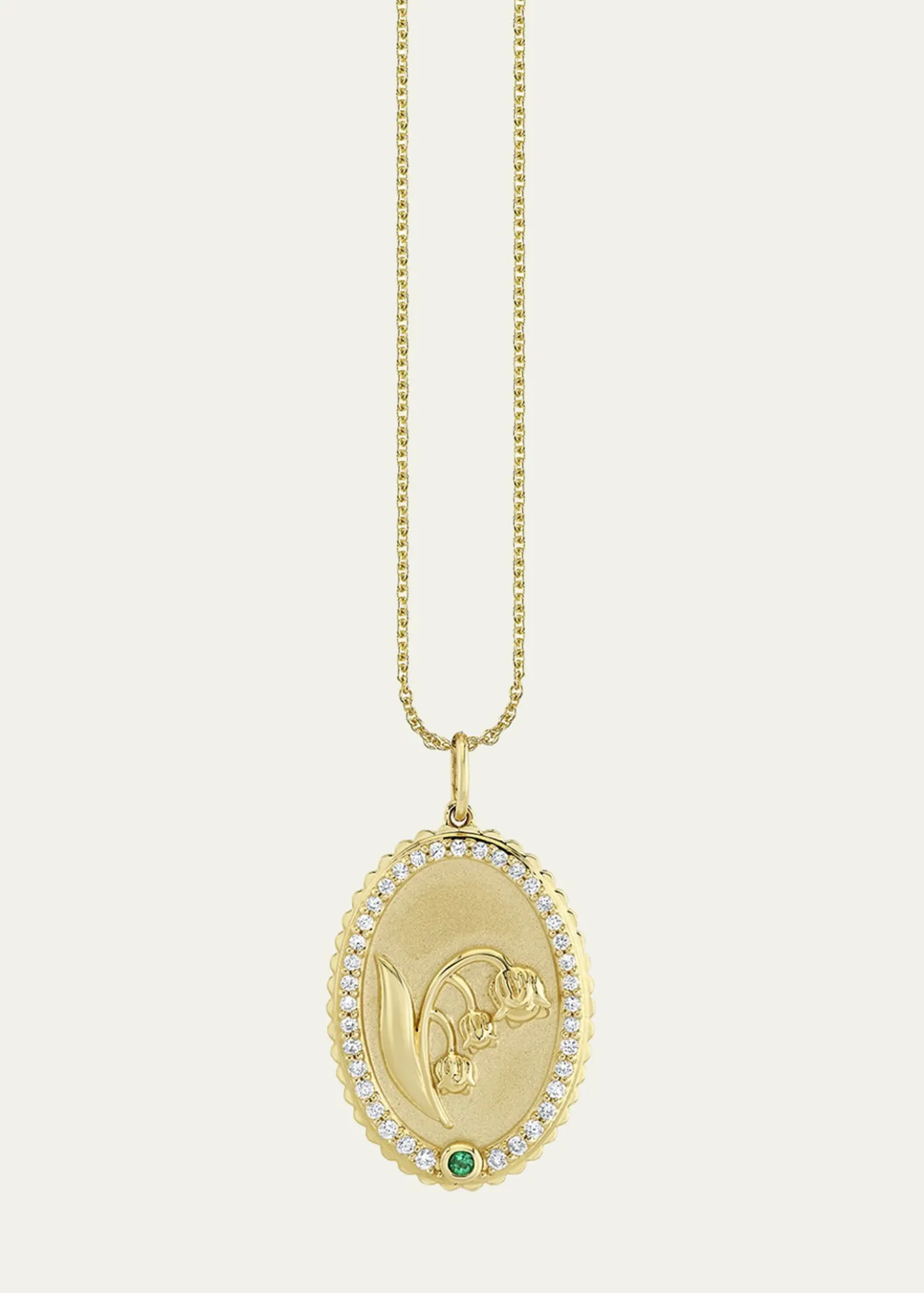 Sydney Evan14K Gold Diamond Birth Flower Charm Necklace, May