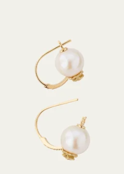 Sydney Evan14K Gold & Diamond Rose Pearl Earrings