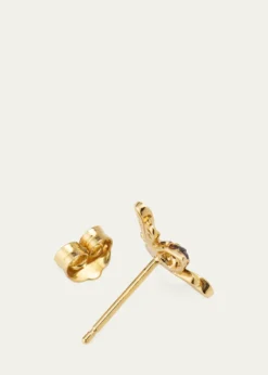 Sydney Evan14k Gold Diamond & Sapphire Bee Stud Earring (Single)