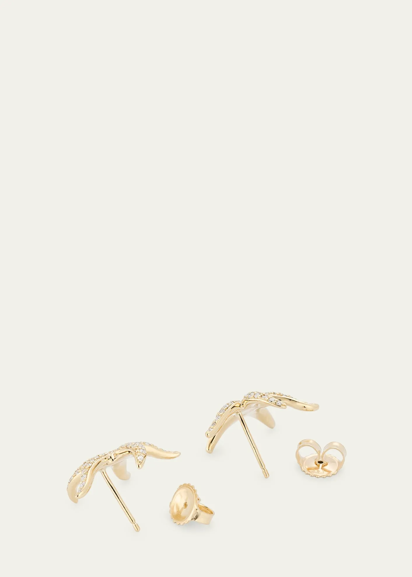 Sydney Evan14K Gold Diamond Starfish Stud Earrings