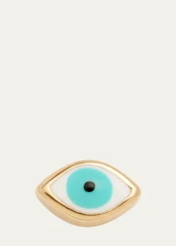 Sydney Evan14K Gold Enamel Evil Eye Stud Earring, Single