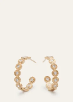Sydney Evan14k Gold Fluted Diamond Earrings