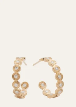 Sydney Evan14k Gold Fluted Diamond Earrings