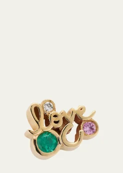 Sydney Evan14k Gold Lucky Love Iconography Cluster Stud