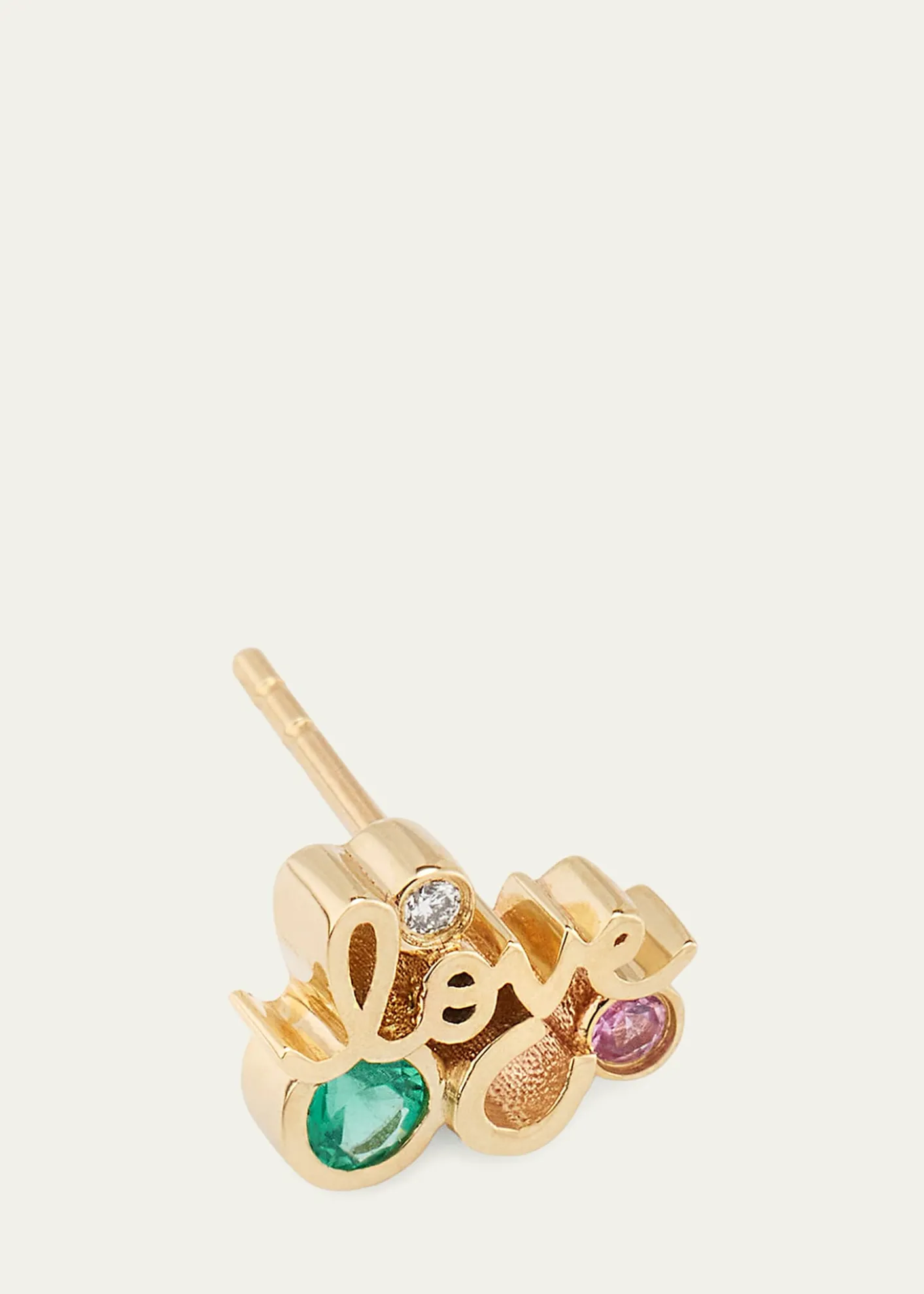 Sydney Evan14k Gold Lucky Love Iconography Cluster Stud