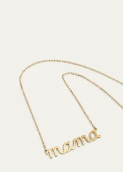 Sydney Evan14k Gold Mama Script Necklace