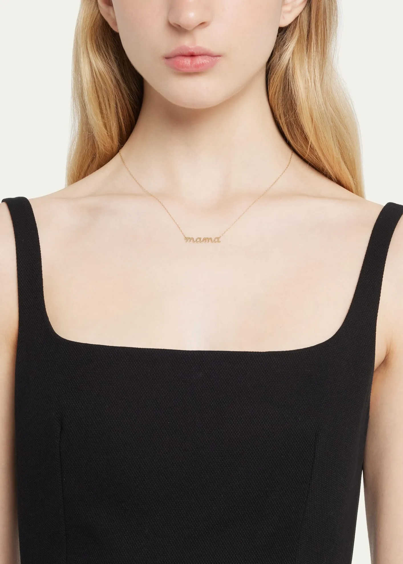 Sydney Evan14k Gold Mama Script Necklace