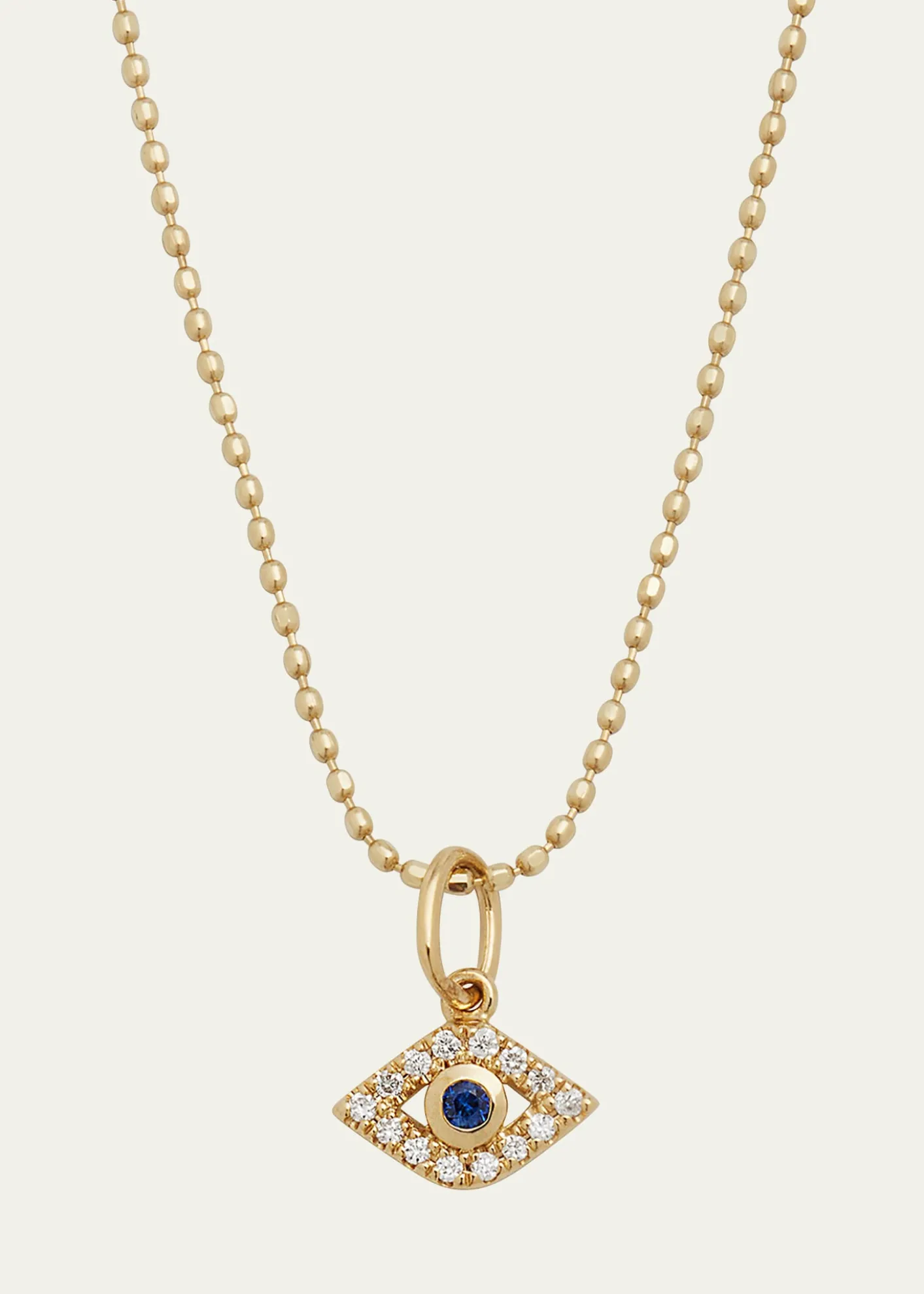 Sydney Evan14k Gold Tiny Evil Eye Charm Necklace