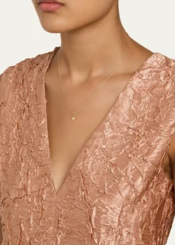 Sydney Evan14K Half Pave Heart Charm Necklace