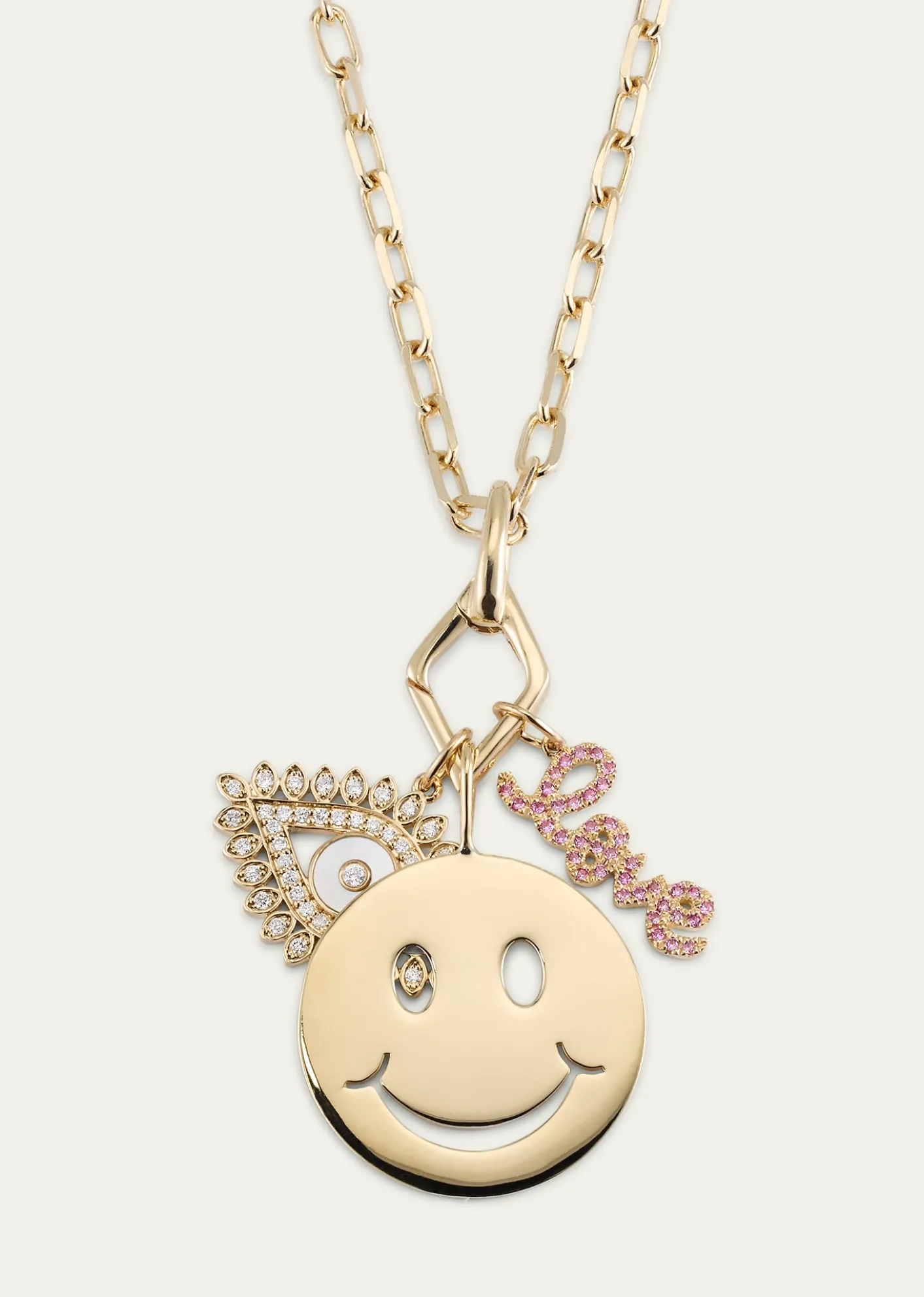 Sydney Evan14K Love, Protection and Happiness Combo Necklace