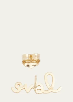 Sydney Evan14k Love Script Earring, Single