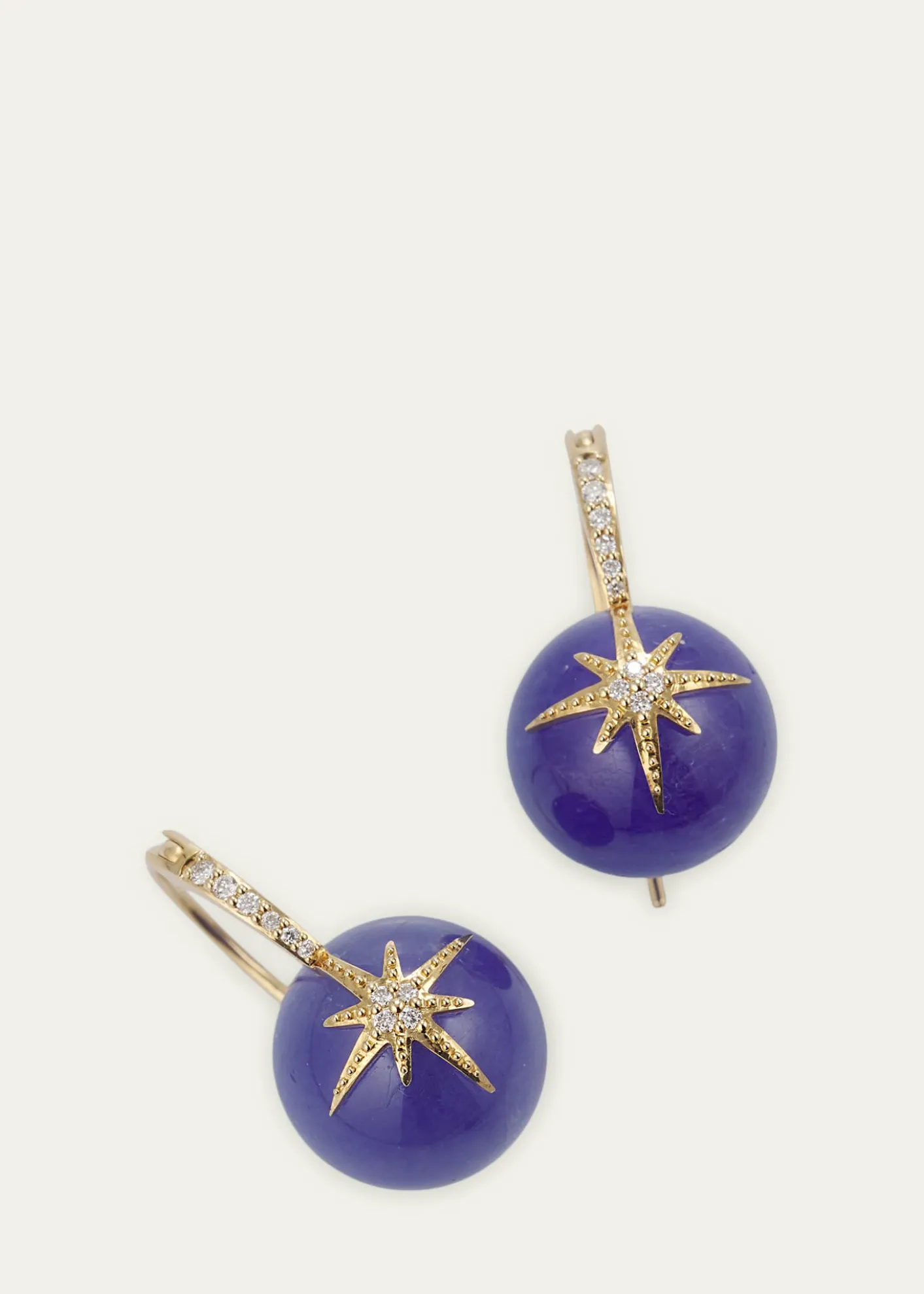 Sydney Evan14K Pave Starburst Bead Earrings