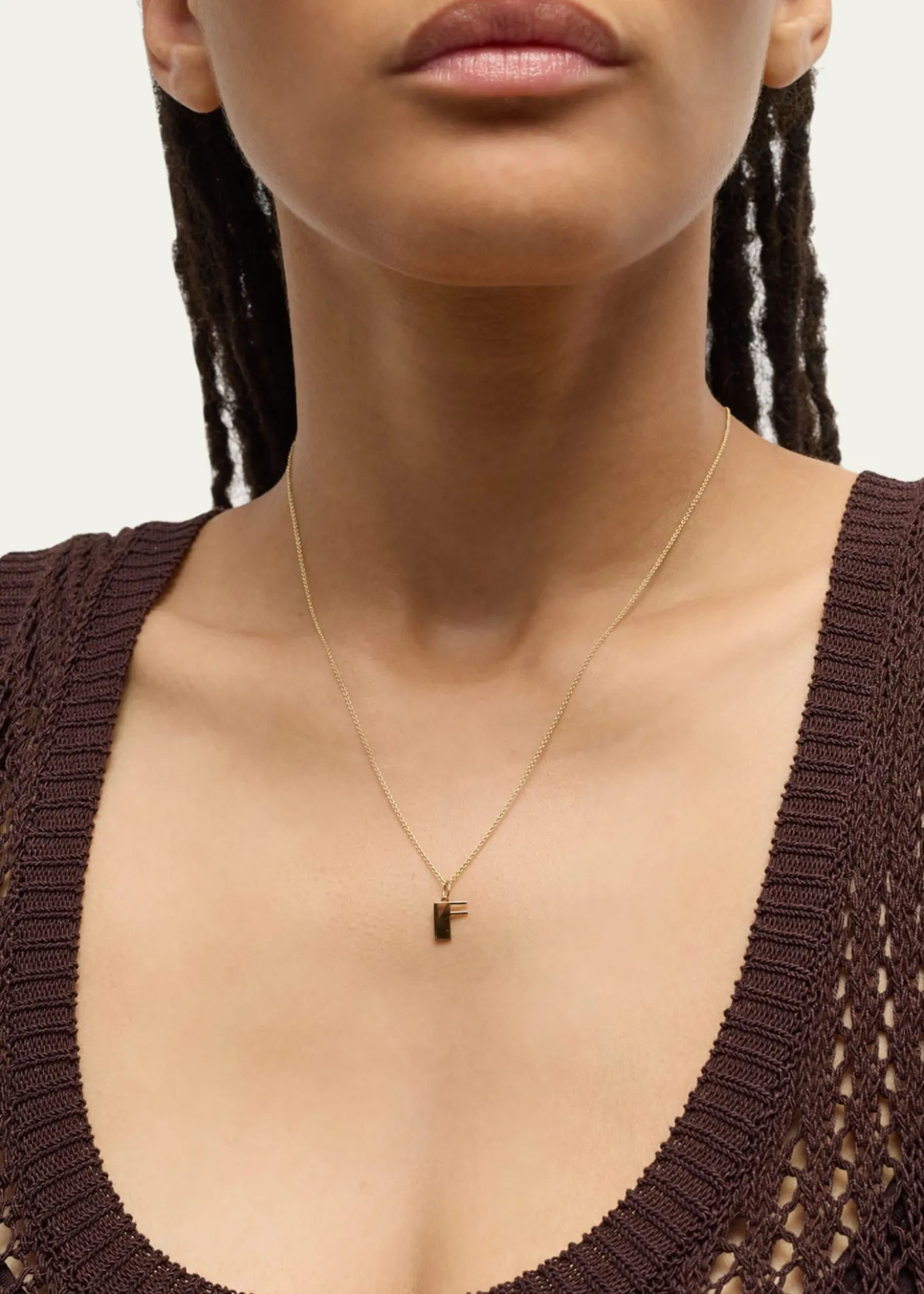 Sydney Evan14K Pure Block Initial Necklace