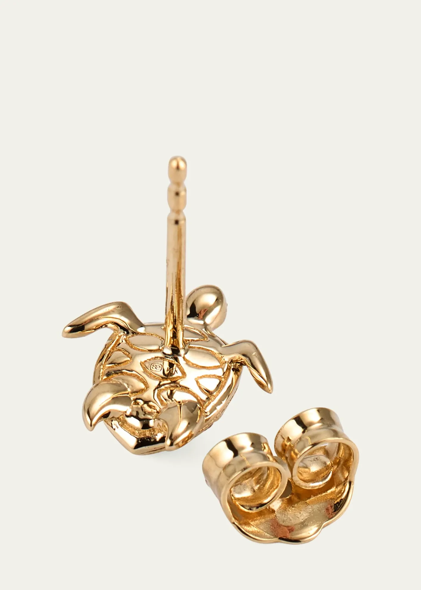 Sydney Evan14K Turtle Earring with Marquise Eye Shell, Single