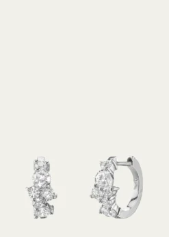 Sydney Evan14k White Gold Diamond Huggie Hoop Earrings